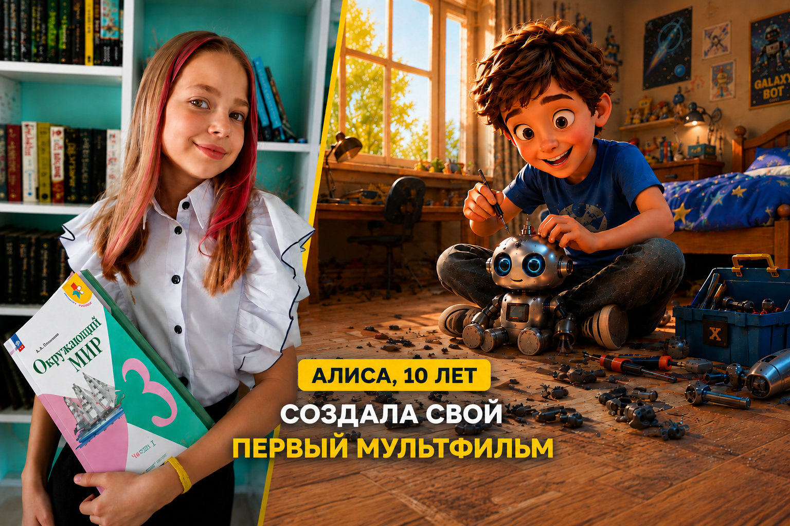 Мультфильм Алисы, 10 лет — ученицы Кибердома